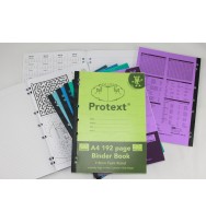 Binder book protext a4 8mm ruled pp cover 192pg cow pk 10