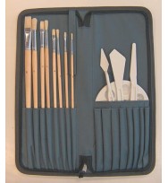 Paint brush jasart combo case acrylic & oil