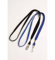 Lanyard rexel w/alligator clip flat black pk10
