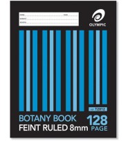 Botany book olympic 128pg 8mm ruled-pack of 10