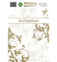 Pad invitation ozcorp gold linework 25sht