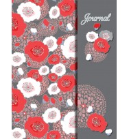 Journal ozcorp flip a5 red poppies