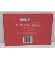 Envelopes Ozcorp C6 Red Pack 15