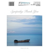 Pad sympathy thank you ozcorp 145x195 rowboat 25sht
