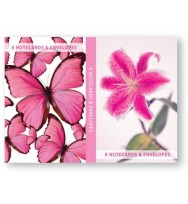 Notelet set ozcorp lily & pink butterfly