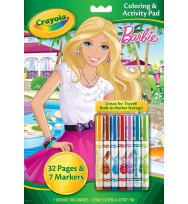 Colouring & activity pad crayola w/ markers barbie
