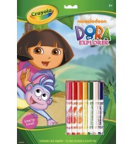Colouring & activity pad crayola w/ markers dora