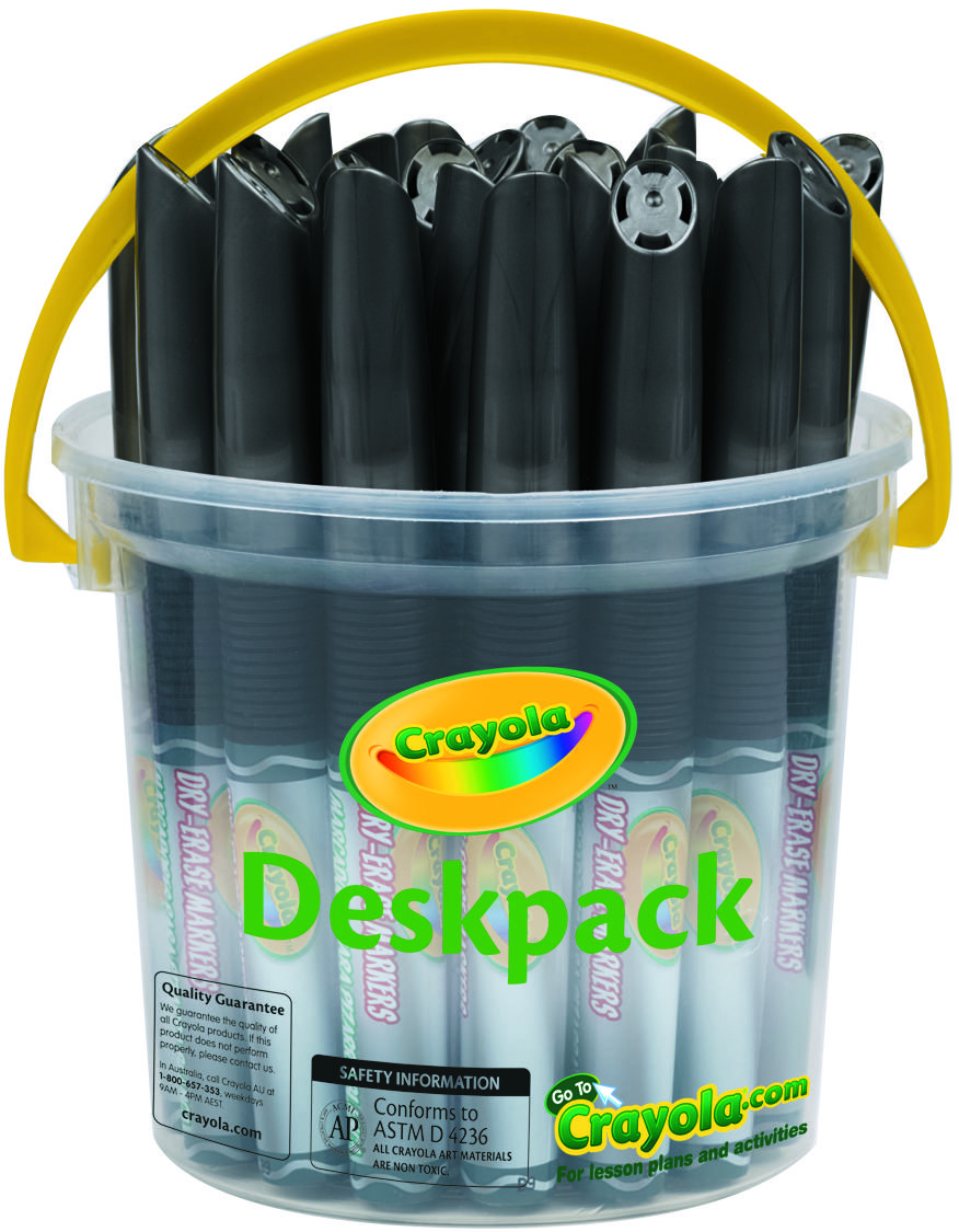 Markers crayola dry erase whiteboard deskpack black>