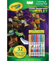 Coloring and activity pad with markers crayola tmnt