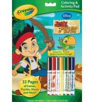 Coloring and activity pad with markers crayola disney jake & the neverland