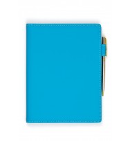 Compendium DEBDEN A5 Wiro Note Book & Pen -Blue