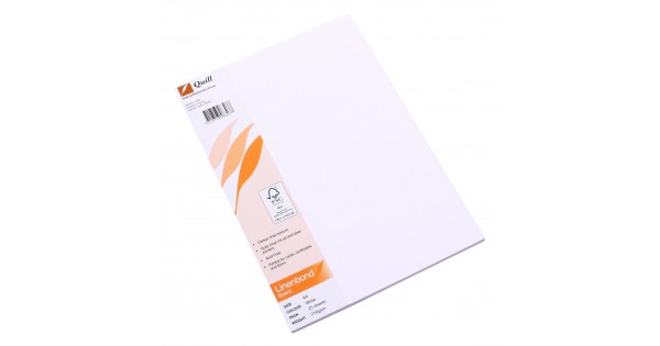 Board quill a4 linenbond white pk25