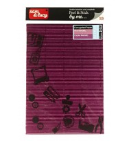 Paper Sam & Lucy A4 120gsm corrugated metallic s/a pink/pur 2pk