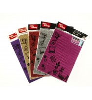 Paper sam & lucy a4 120gsm corrugated metalic gld/red/blu/gn 4 pk