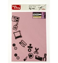 Foam sheets sam & lucy a4 1.8mm textured self adh wht/clk/peach/pink 4 pk