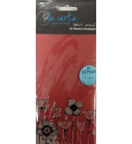 Envelope la carta dl metallic rubine pk10