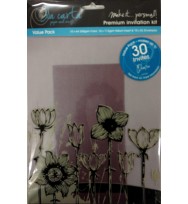 Invitation pack la carta a4 metallic plum pk10