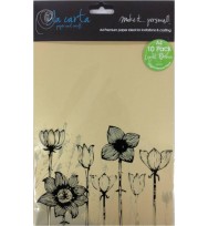 Paper la carta a4 120gsm metallic light brown pk10