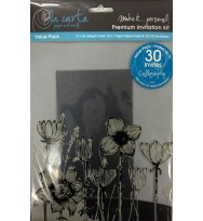 Invitation pack la carta a4 metallic calligraphy pk10