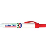 Marker artline clix retract perm chisel red bx 12