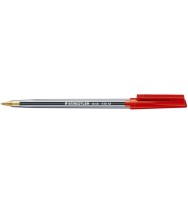 Pen staedtler bp stick 430 med red bx10