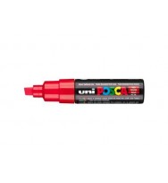 Marker uni posca pc8k chisel tip red