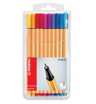 Pen STABILO Fibre Tip Point 88 0.4mm Assorted Colours -Pack 20