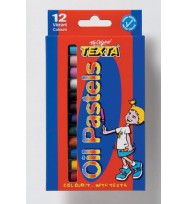 Crayons texta oil pastels large pk12