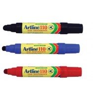 Marker artline 110 bullet blue pk 6