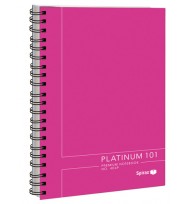 Note book spirax a4 platinum 404p pink 90gsm 101p pk 5