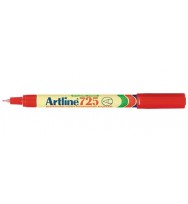Marker artline 725 permanent fine point red bx 12