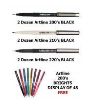 Pen artline bonus deal buy 6 doz + 4doz 200 brights free (bts code)