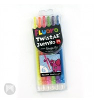 Crayons micador twistaz jumbo fluoro 6's