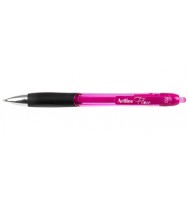 Pen artline bp flow 1.0mm retractable pink bx 12
