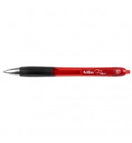 Pen artline bp flow 1.0mm retractable red bx 12