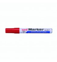 Marker uni 520f permanent bullet red bx 12