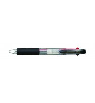 Pen uni rb jetstream sxe retractable 3 colours 1.0mm clear barrel