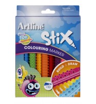 Markers artline stix pack 10 assorted colours