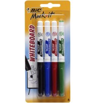 Marker w/b bic mark-it bullet pack 4 colours h/sell