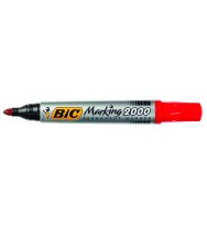 Marker bic perm bullet red bx 12