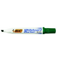 Marker w/b bic chisel green bx 12