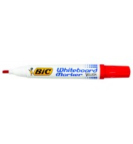 Marker w/b bic chisel red bx 12