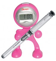 Pen pentel rb rollerboy pink with bl77 black pen