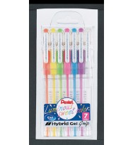 Pen pentel rb hybrid gel grip pastel asst wlt7