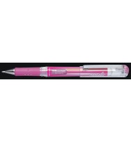 Pen pentel rb hybrid gel grip del metallic pink bx 12