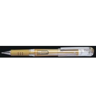 Pen pentel rb hybrid gel grip del metallic gold bx 12