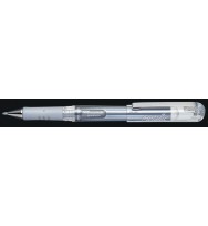 Pen pentel rb hybrid gel grip del metallic silver bx 12