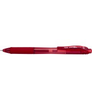 Pen energel retractable pentel gel bln105 0.5mm red bx 12