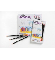 Pencils coloured derwent academy 12's tin