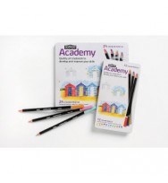 Pencils coloured derwent academy 36's tin